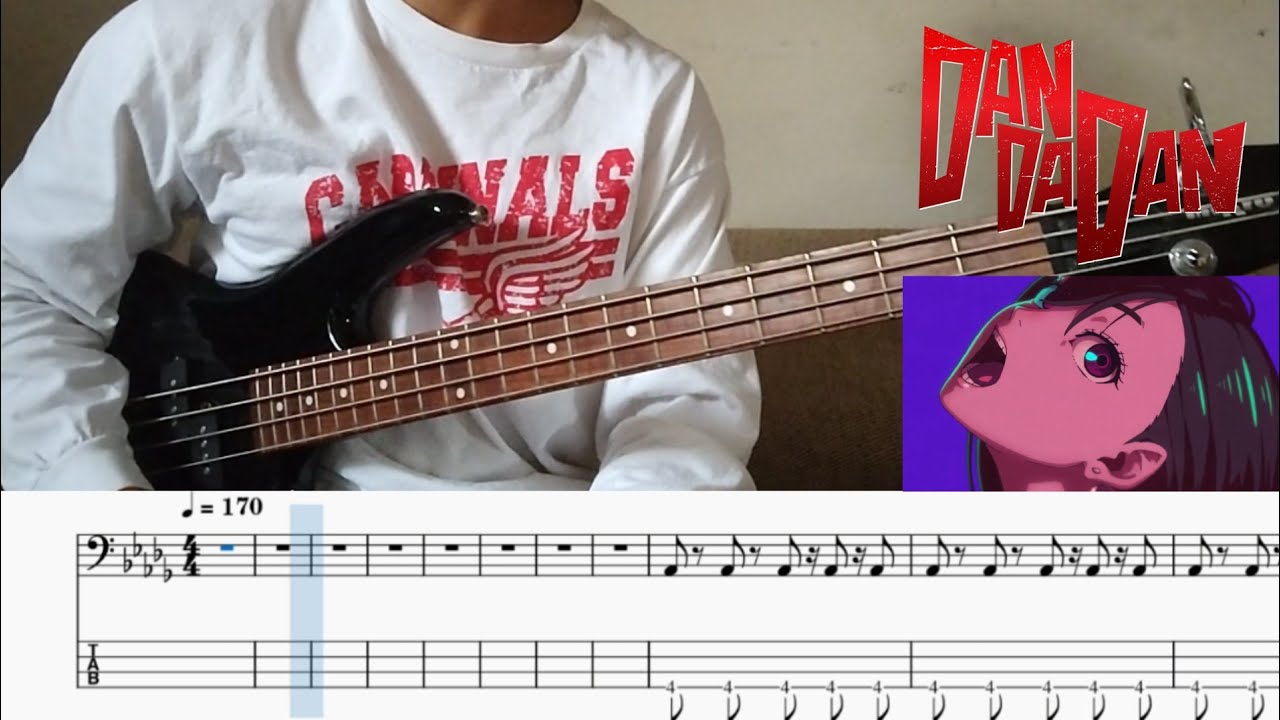 [DAN DA DAN OP] Otonoke by Creepy Nuts (Bass Cover + TABS)