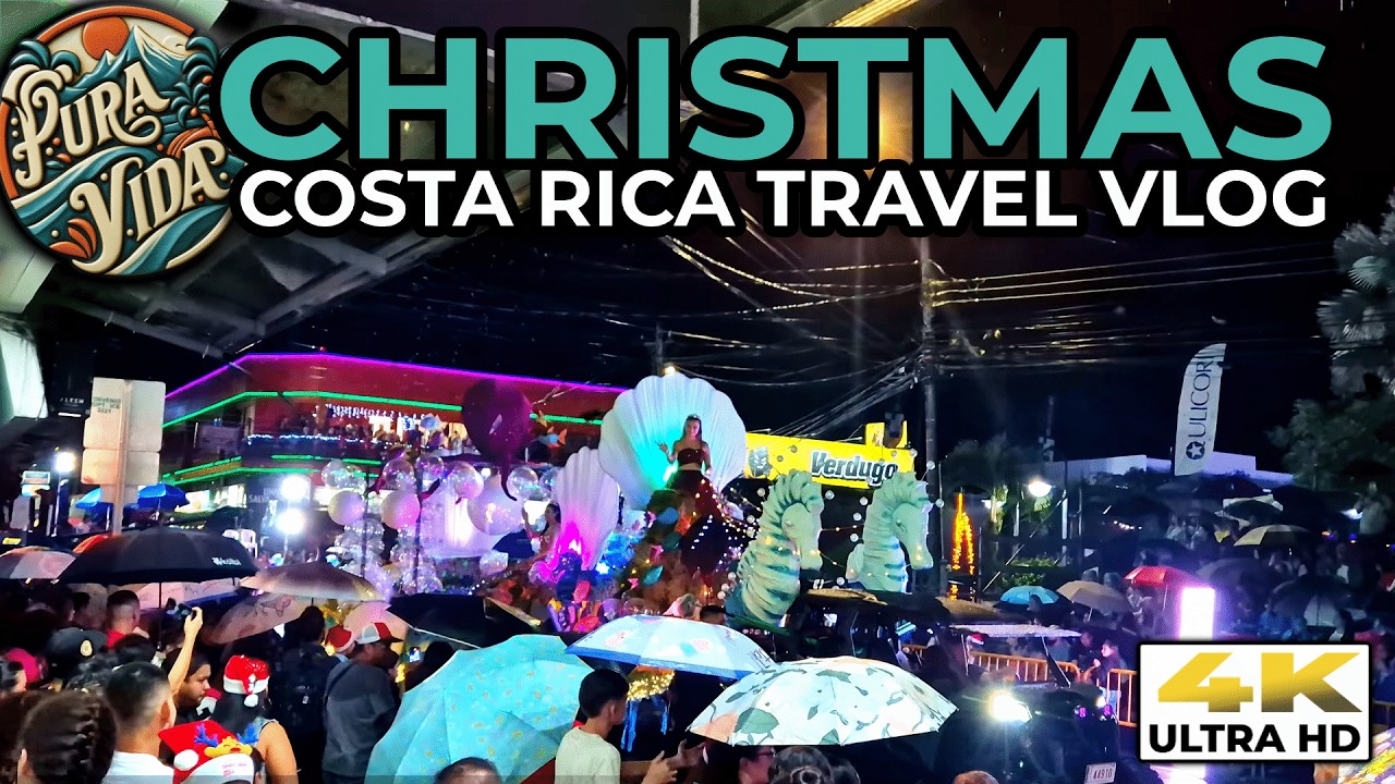 Christmas Parade Costa Rica 🎅 Big Parade With Bands, Floats & Santa #costarica #travel