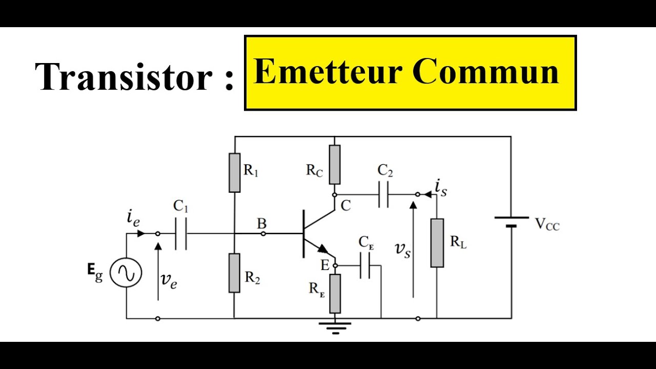Exercice corrigé (partie 1): Transistor bipolaire à Emetteur Commun