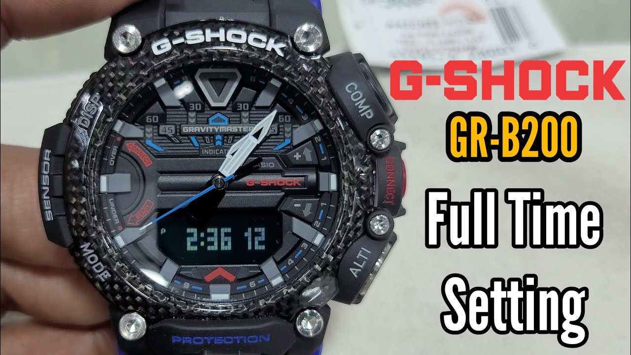 How To Setting Time G-SHOCK GR-B200 Watch