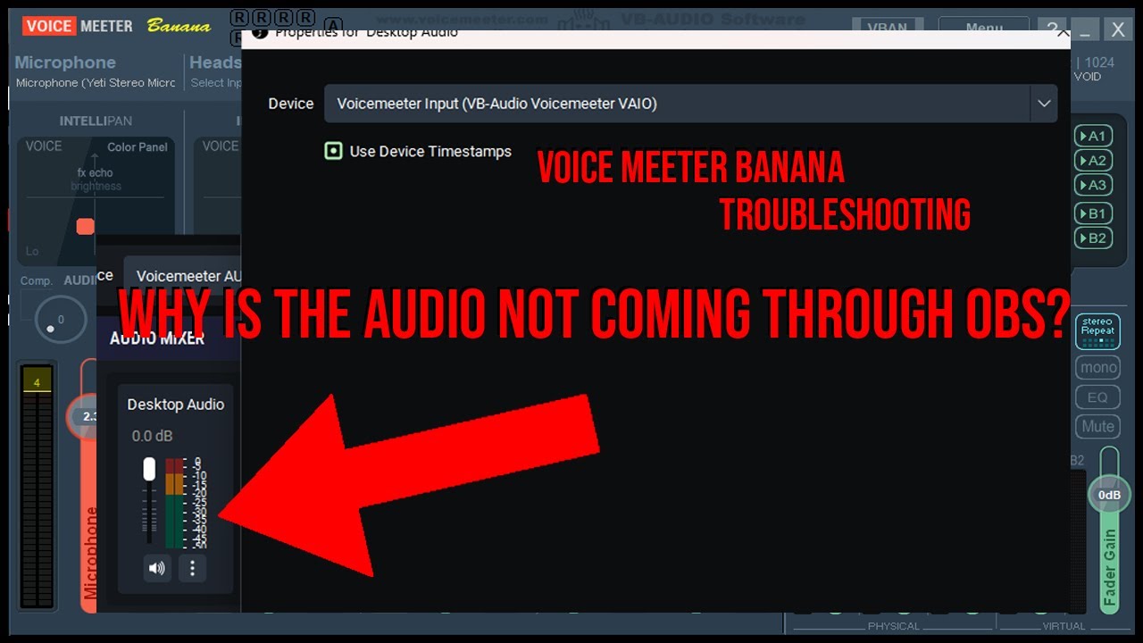 Voice Meeter and OBS Desktop Audio issue