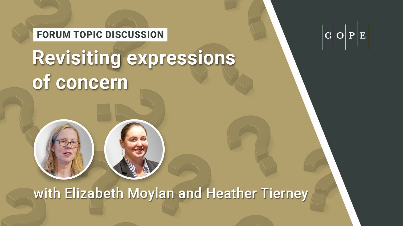 Expressions of Concern, introduction to a COPE discussion 2024