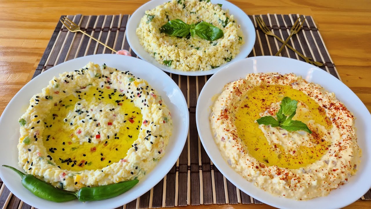 ٣ أفكار بالبيض المسلوق بنكهات مختلفة وبتفتح النفس😋😋😋