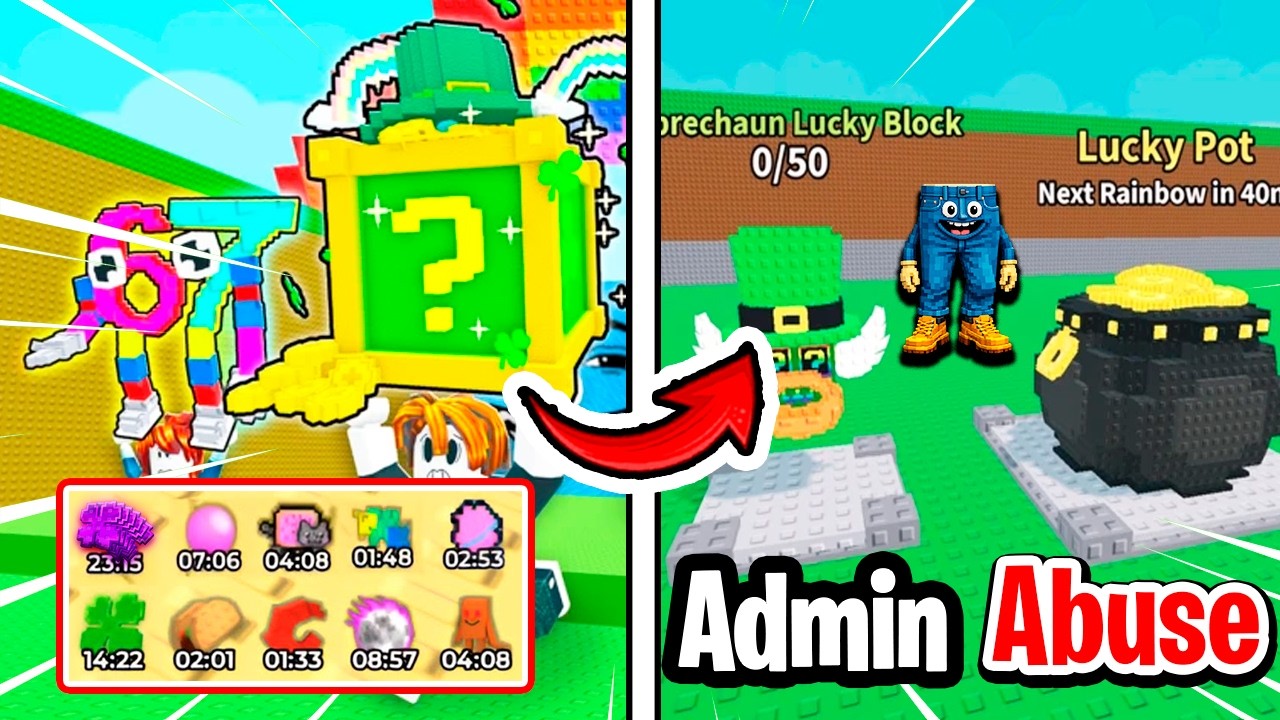 ¡SE ADELANTÓ TRIPLE ADMIN ABUSE por SAN PATRICIO!🍀SUERTE X50🍀 11 BRAINROTS NUEVOS 🍀 Steal a Brainrot