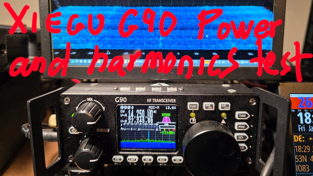 XIEGU G90 Power and Harmonics test. 