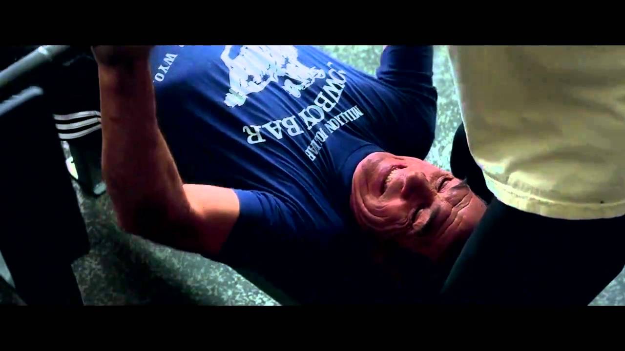 Space Cowboys, bench press scene