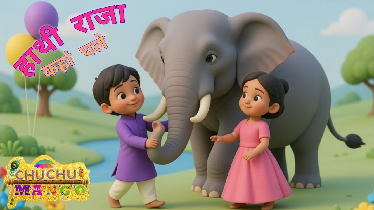 Hathi Raja kahan chale - हाथी राजा कहां चले | Kids Nursery Rhymes Songs | Best Rhyme by Chuchumango
