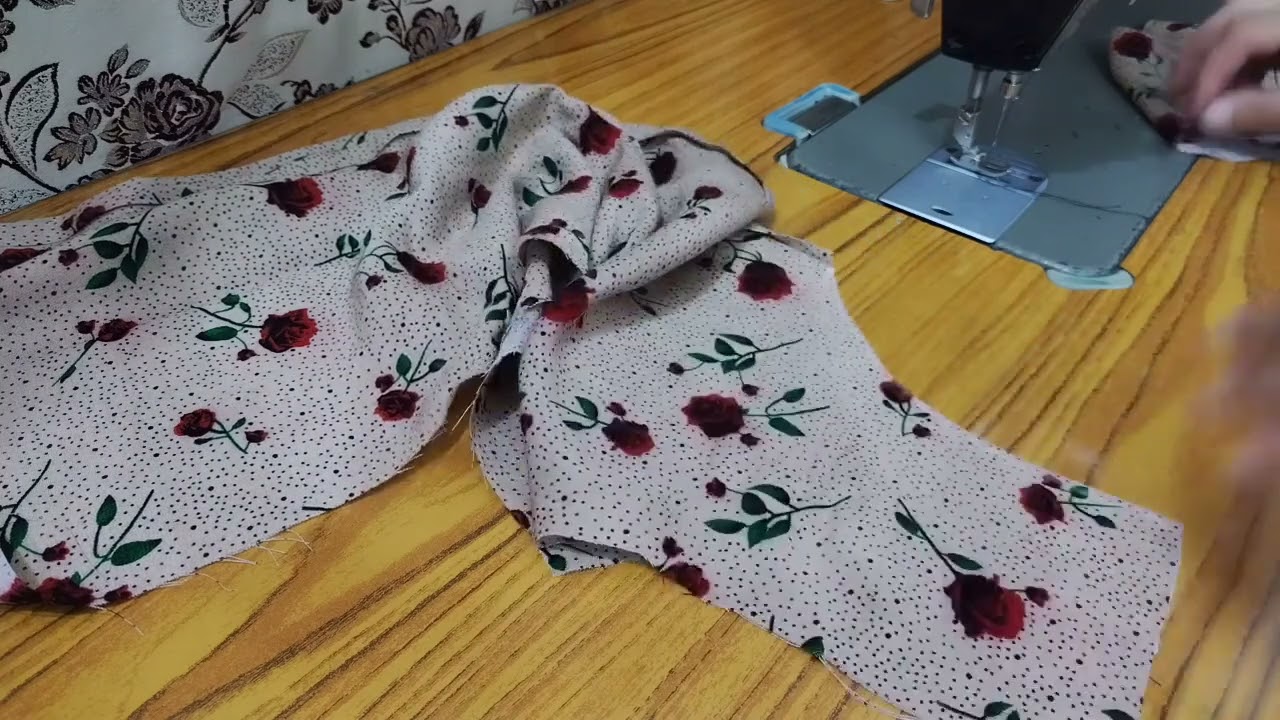 تفصال وخياطه نفنوف، كشكش للأسفل مسطره دكم موديل روعه وسهل للمبتداءت 🌹🌹🌹