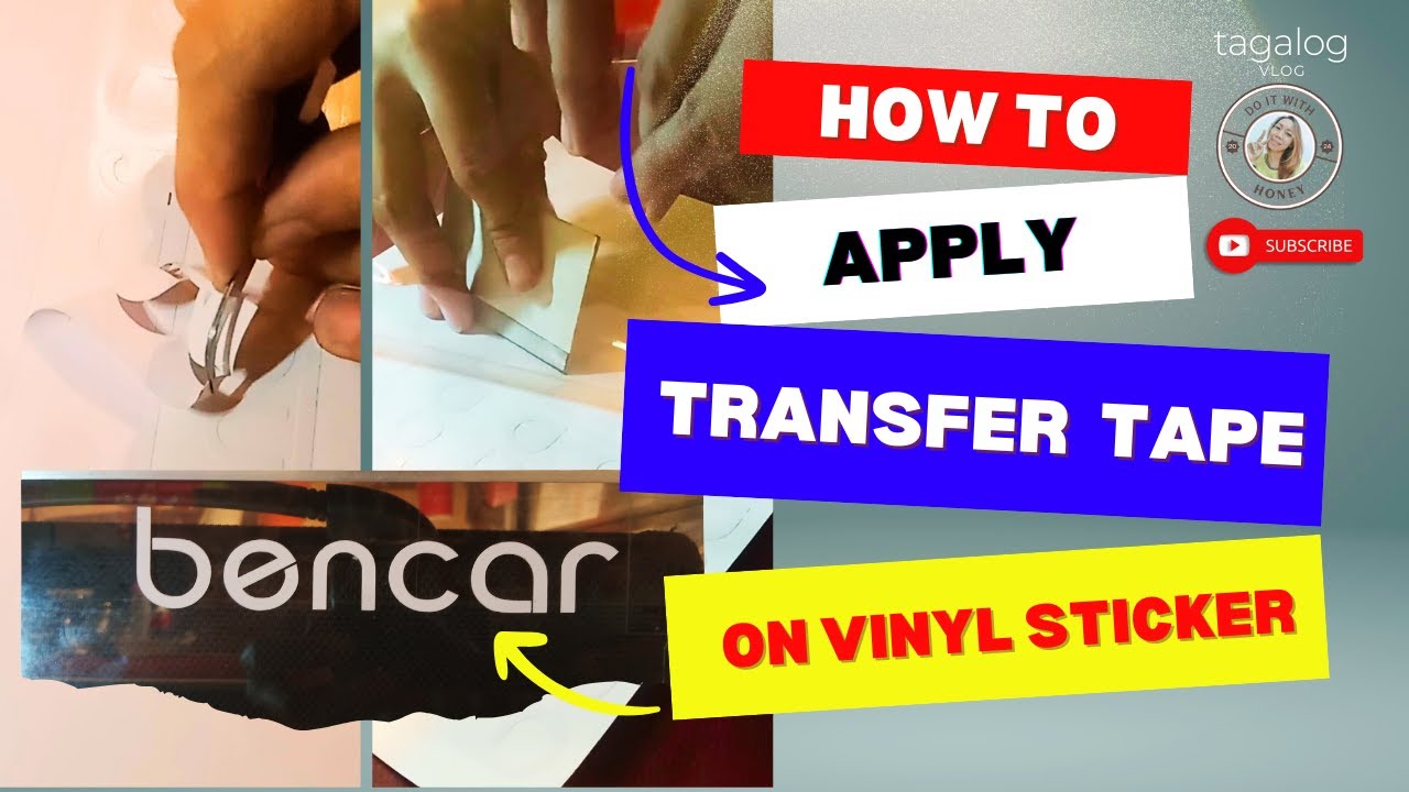 How to Apply Transfer Tape on Sticker/Paano ilagay ang transfer tape sa Sticker (Sticker weeding)