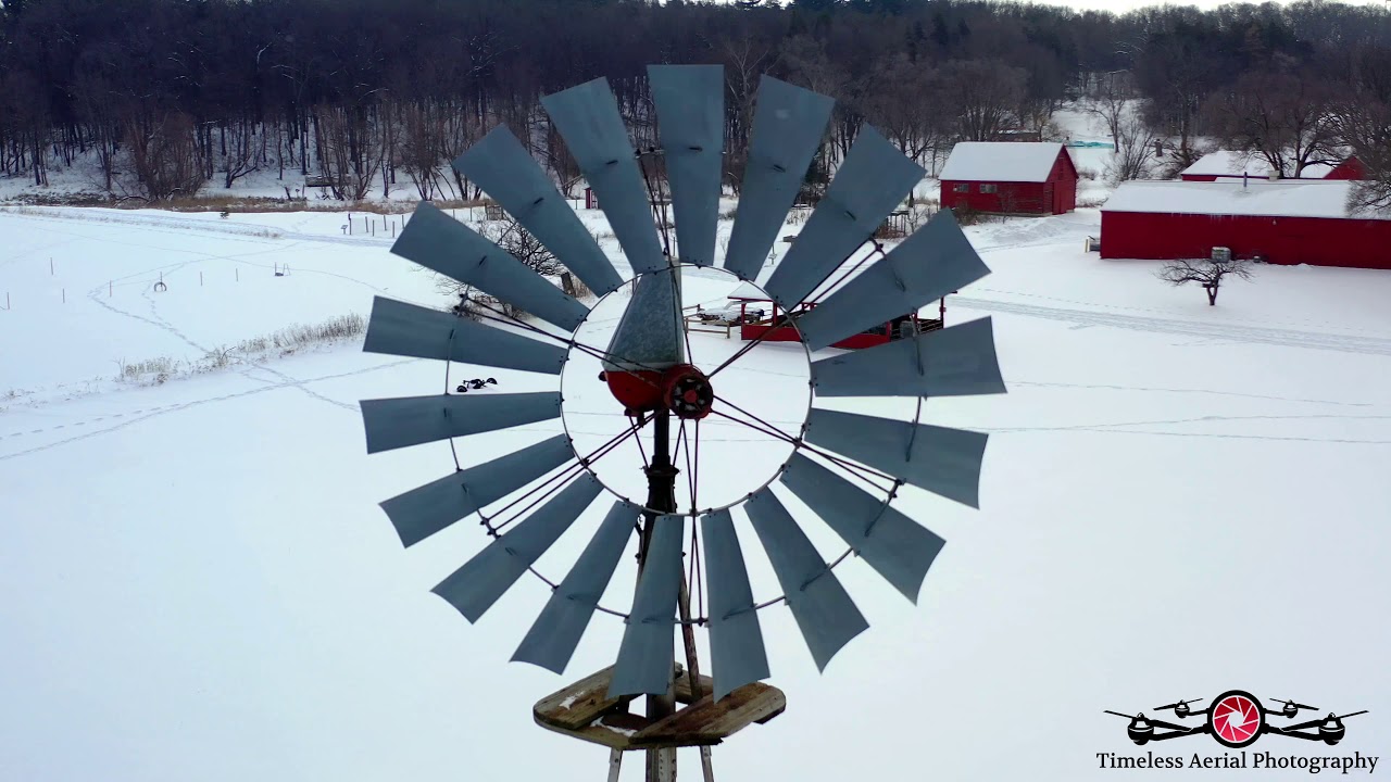 Which Way Is The Windmill Spinning Do Not Stare For To Long 4K Drone Footage
