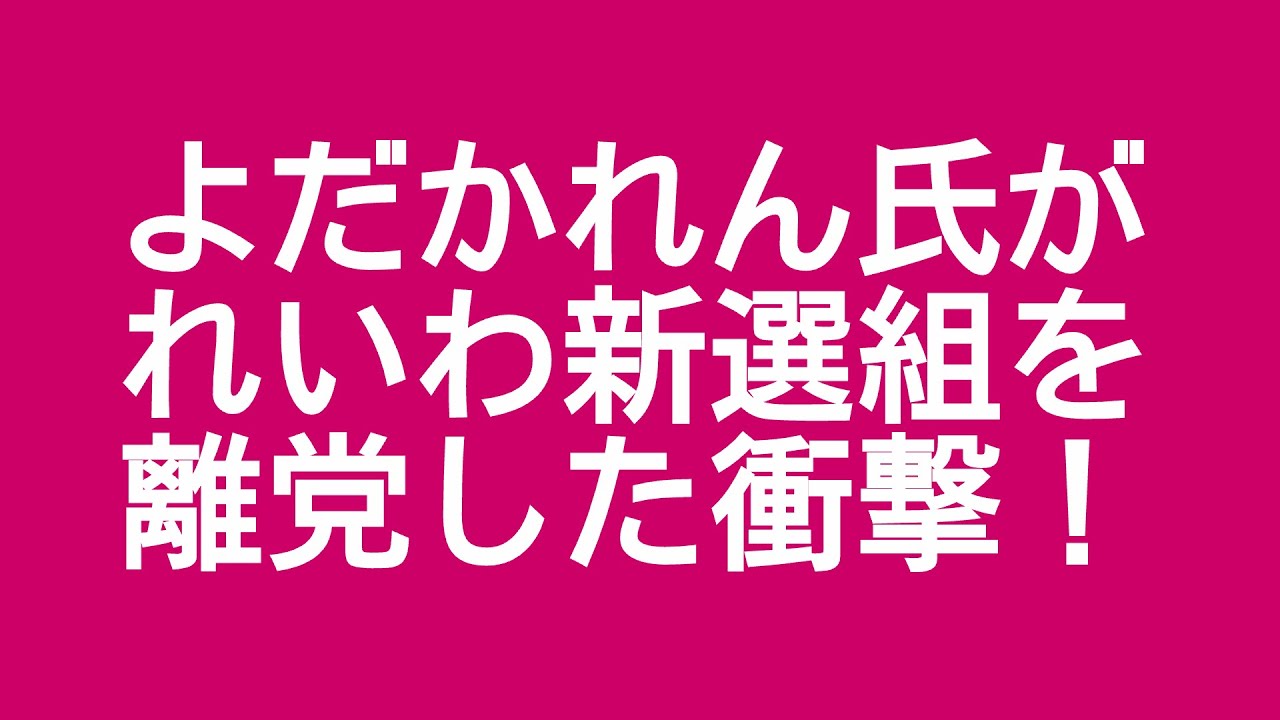 よだかれん氏が、れいわ新選組を正式に離党！長谷川ういこ氏のコメントが沁みる。