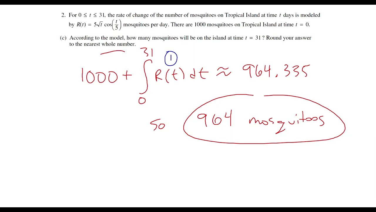 2004 Форма B AP Calculus AB FRQ #2 - Rate