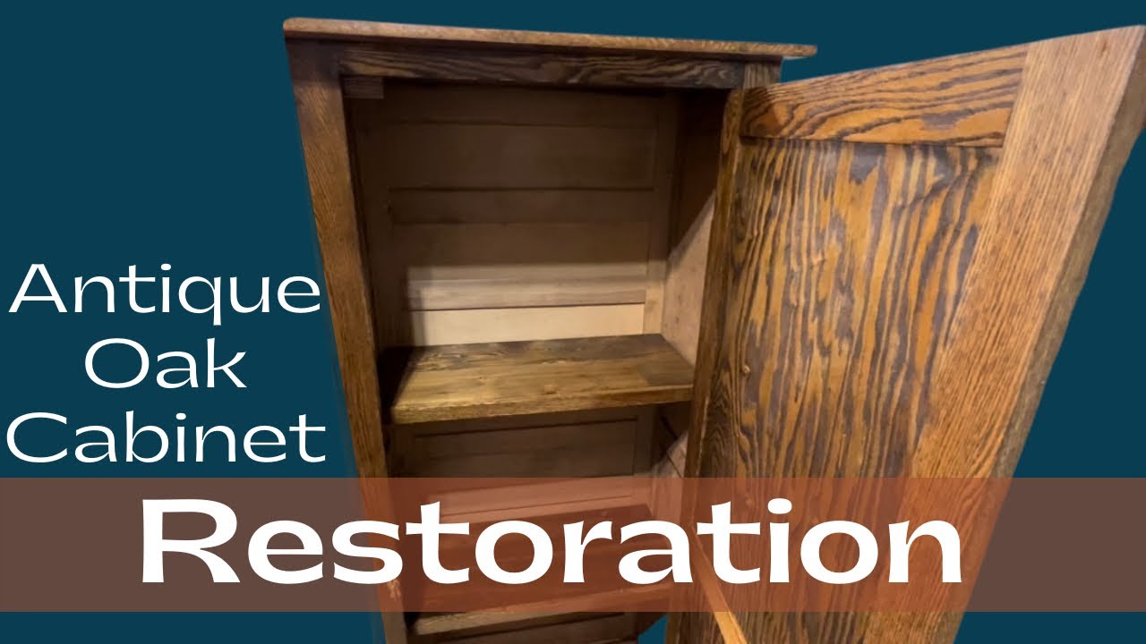 Restoring an Oak Cabinet from my Great-Grandparent’s Farm (ASMR) // Woodwork & Restoration