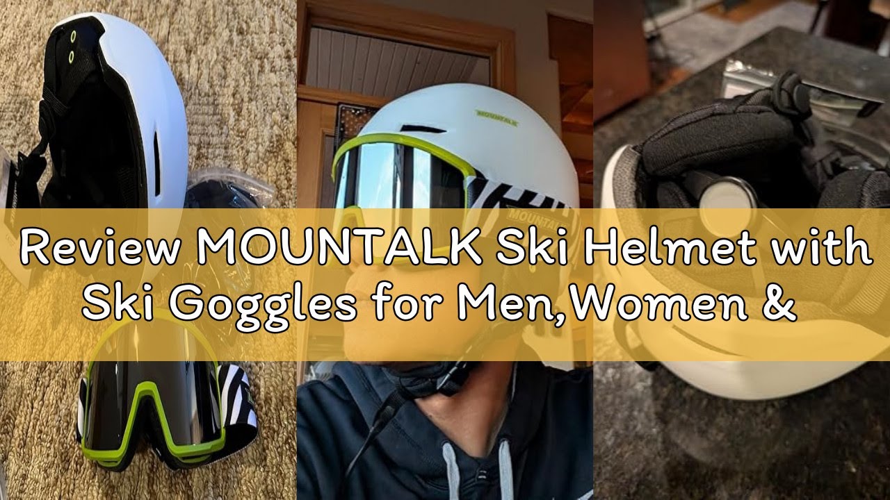 Review MOUNTALK Ski Helmet with Ski Goggles for Men,Women & Kids - Adjustable Fit, Lightweight - Per