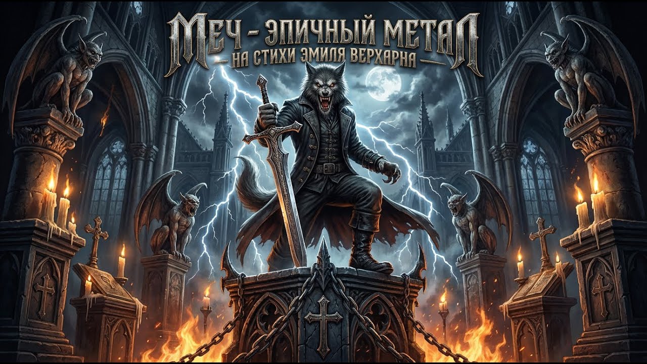 МЕЧ &mdash; Эпичный Power Metal | На стихи Эмиля Верхарна | Powerwolf-Style Dark Music Video