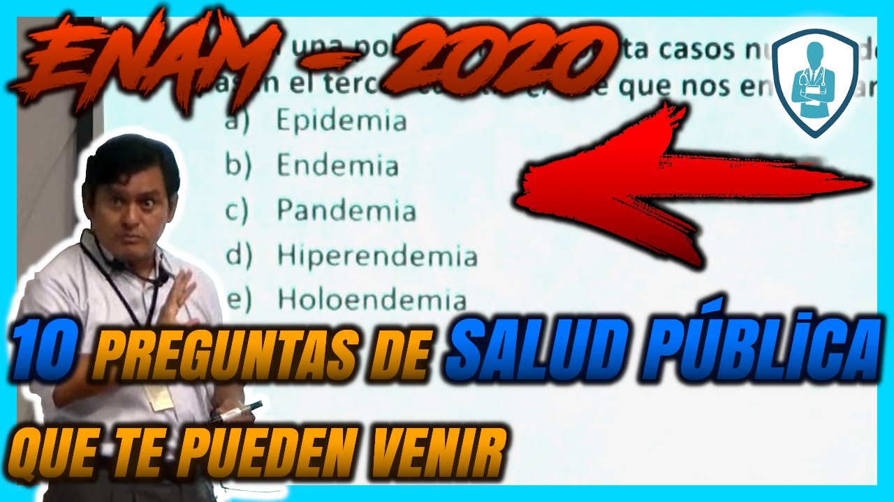 ENAM 2020 - 10 preguntas de Salud Pública que te pueden venir