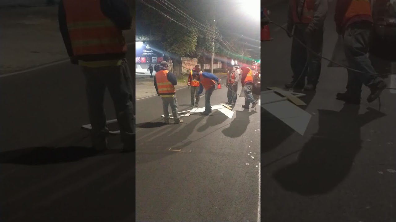 Flechas aplicación de pintura tráfico