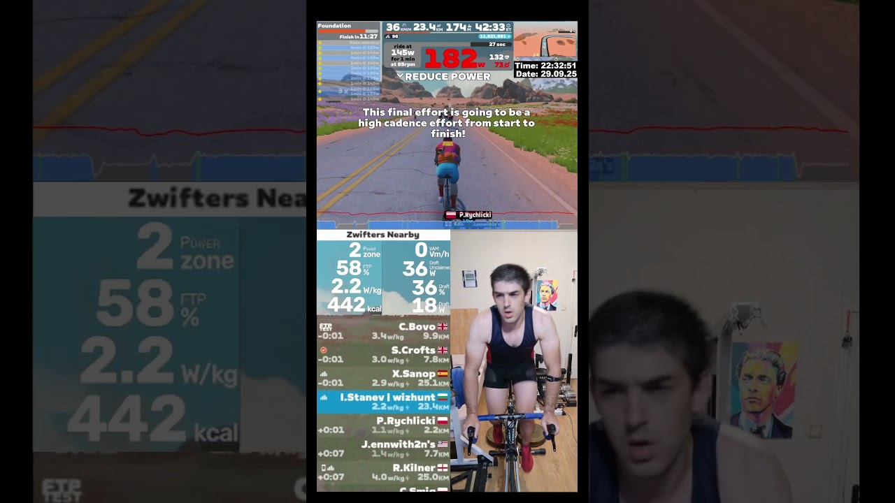 Zwift Cycling Workout Short 29.09.2025 zs 
