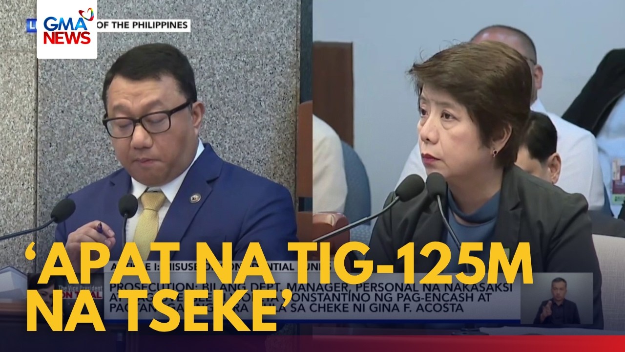 4 na 125-M checks na umanoy in-encash ni OVP Officer Acosta, ipinresenta ng Prosecution | GMA News