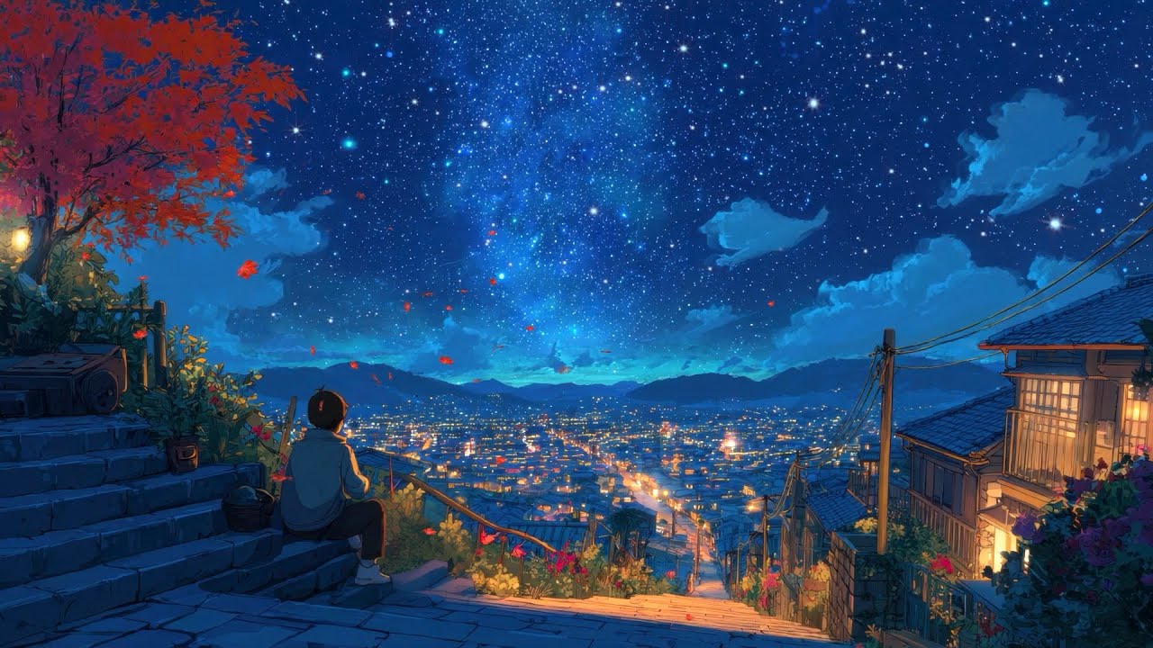 10시간 수면음악「마을이 보이는 계단에서」🎵 가을음악, 힐링음악, 평온한음악 (A Little Boy)