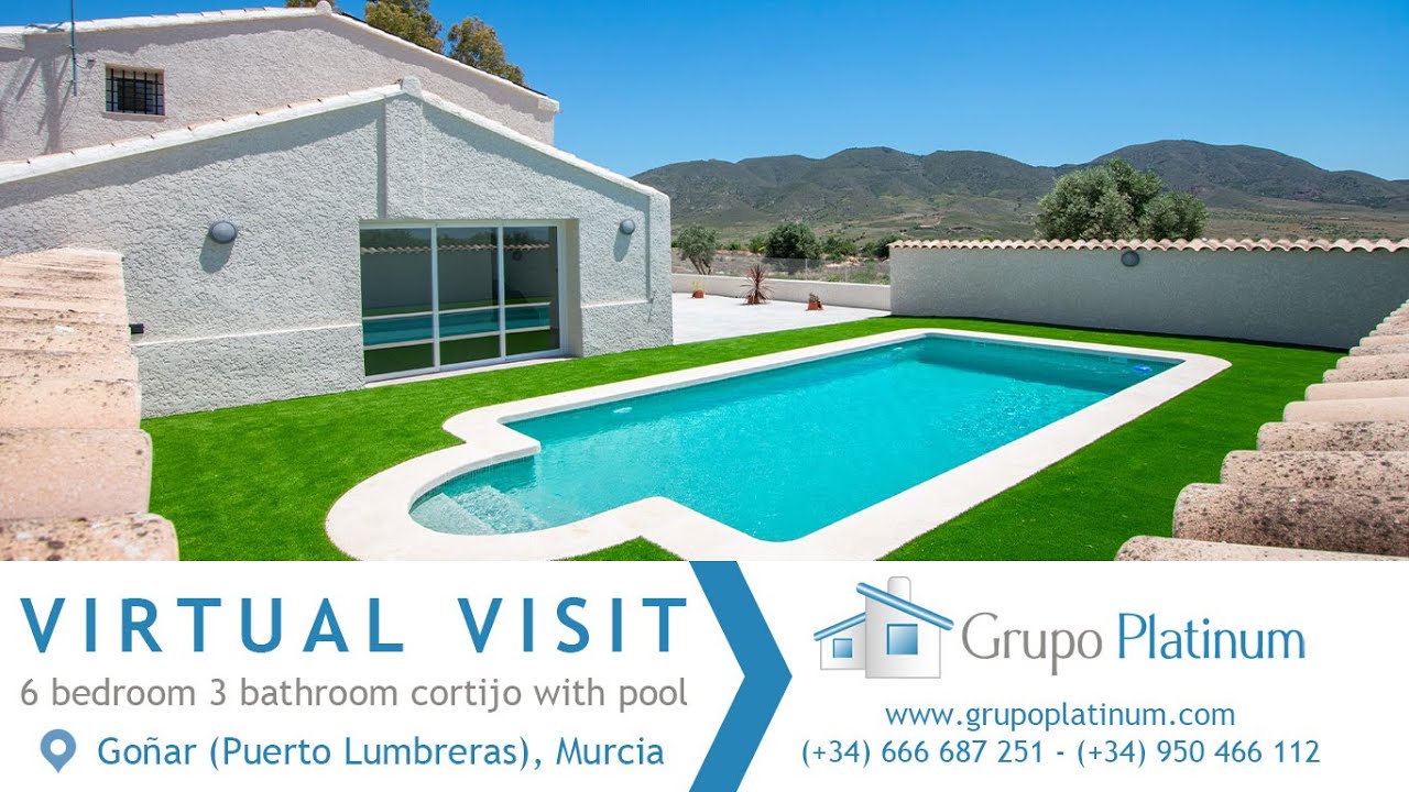 Cortijo in Puerto Lumbreras @ €330,000 - 6 bed 3 bath w/ pool, mountain views & large garden
