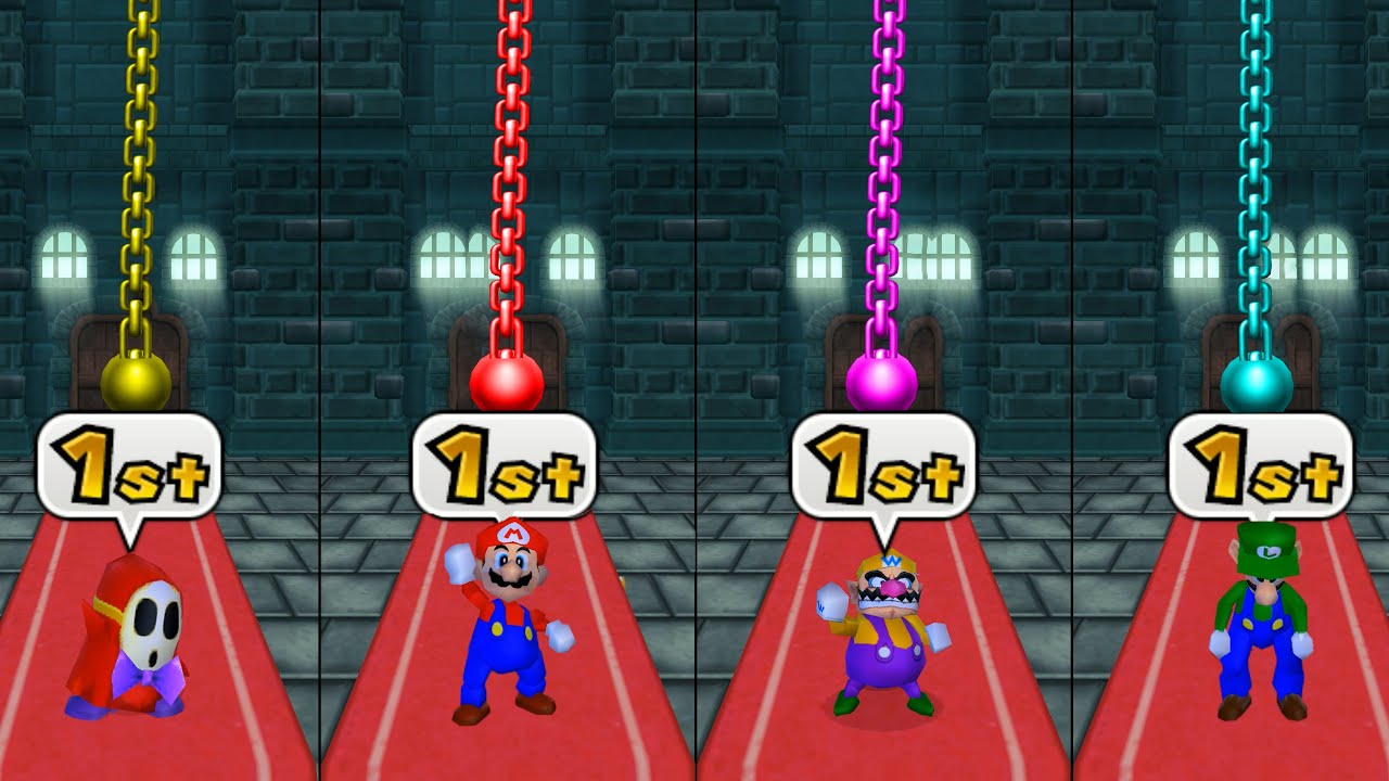 Mario Party 9 - New N64 Characters - Shy Guy Vs Mario Vs Wario Vs Luigi