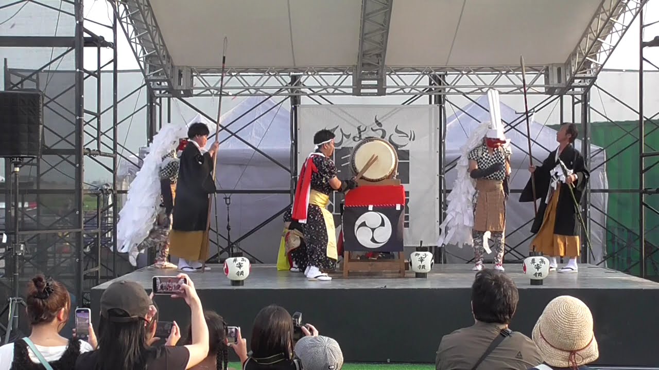 赤穂八幡宮獅子舞_ひょうご楽市楽座_令和7年8月23日1公演目@大阪関西万博尼崎P&R駐車場
