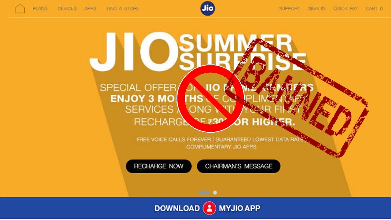 JIO SUMMER SURPRISE OFFER BANNED BY (TRAI)