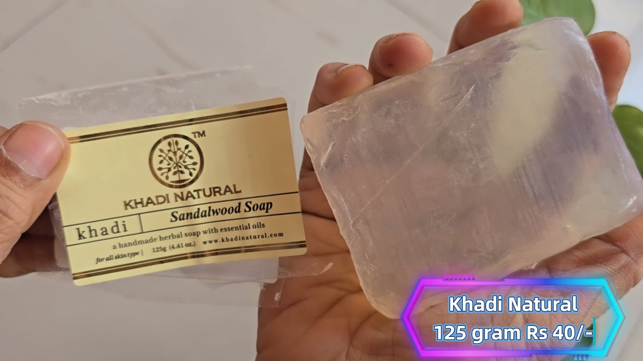 Khadi Natural Sandalwood Soap Review & Demo in Hindi | Khadi Natural Soap Review