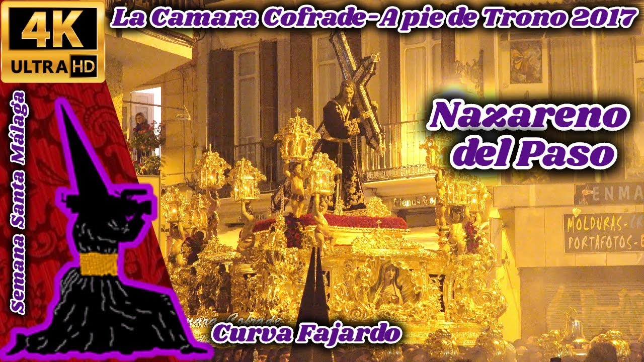 A PIE DE TRONO 2017: NAZARENO DEL PASO. FAJARDO. GRAN PETALADA. SEMANA SANTA MÁLAGA 2017. UHD 4K