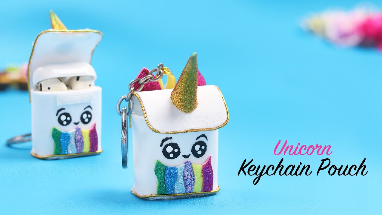 DIY Unicorn Pouch Keychain | Unicorn Pouch | Gift Ideas | DIY Airpods Case