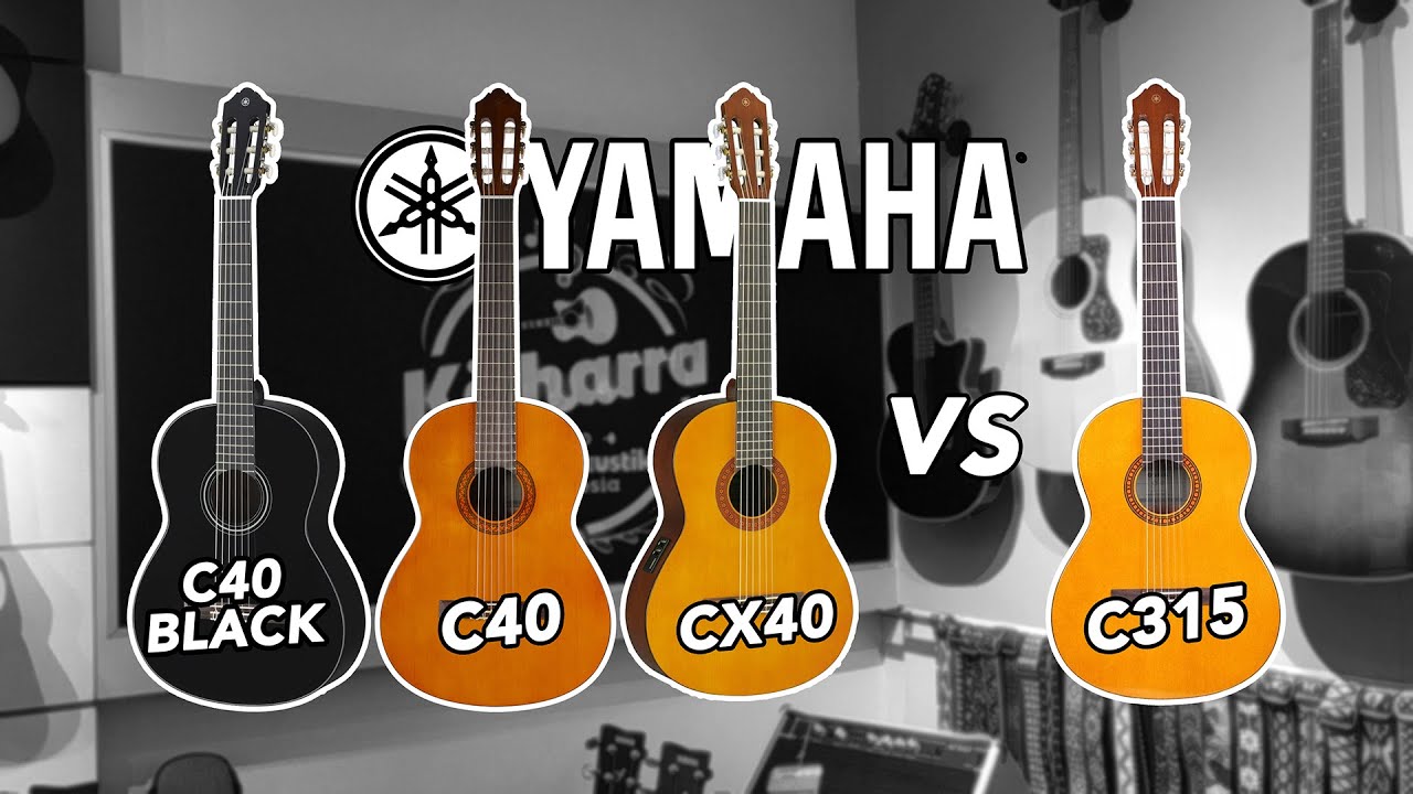 Yamaha C40 Black, C40, CX40 & C315 (Sound Demo & Comparison) | Kitharra Guitar Shop & Service