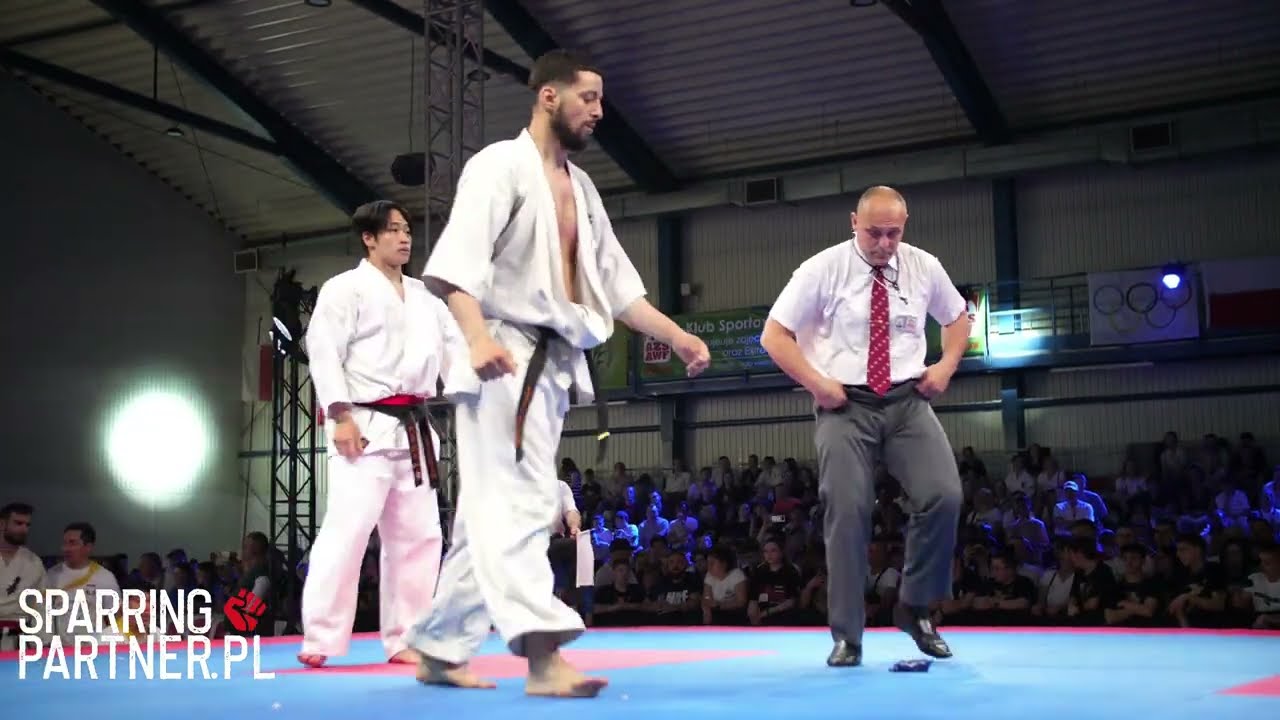 Ryoji Ohata vs Kamel Hargas Man -80kg European Karate Kyokushin Championships