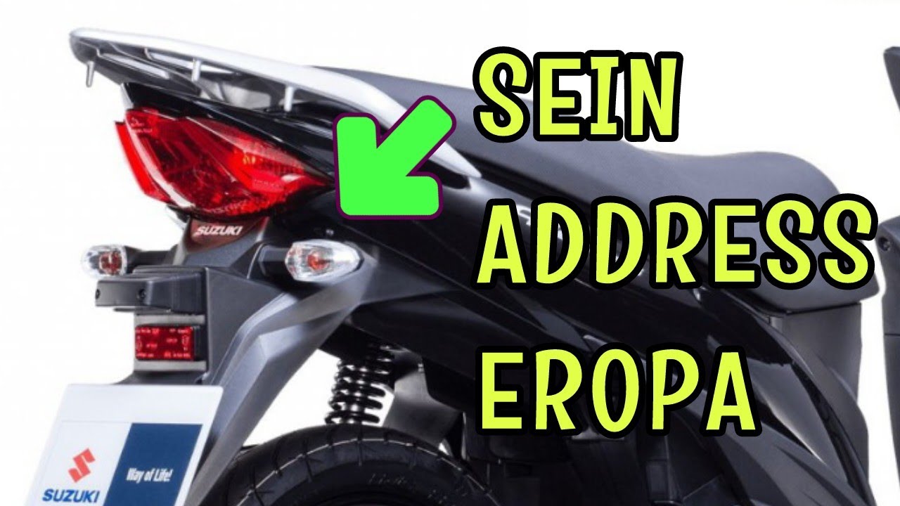 Tutorial pasang SEIN ala Eropa di SUZUKI ADDRESS Fi