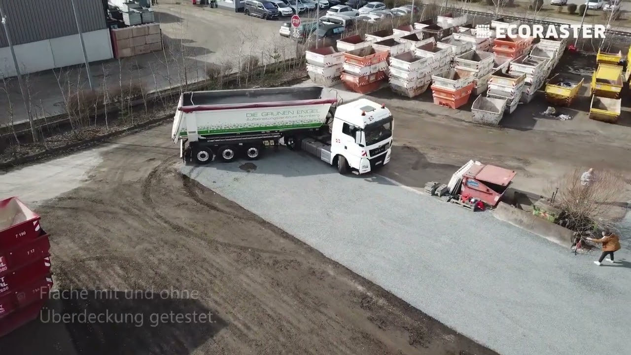 ECORASTER E80 heavy - deutsch; Logistikfl&auml;chen versiegelungsfrei gestalten #schwammstadt