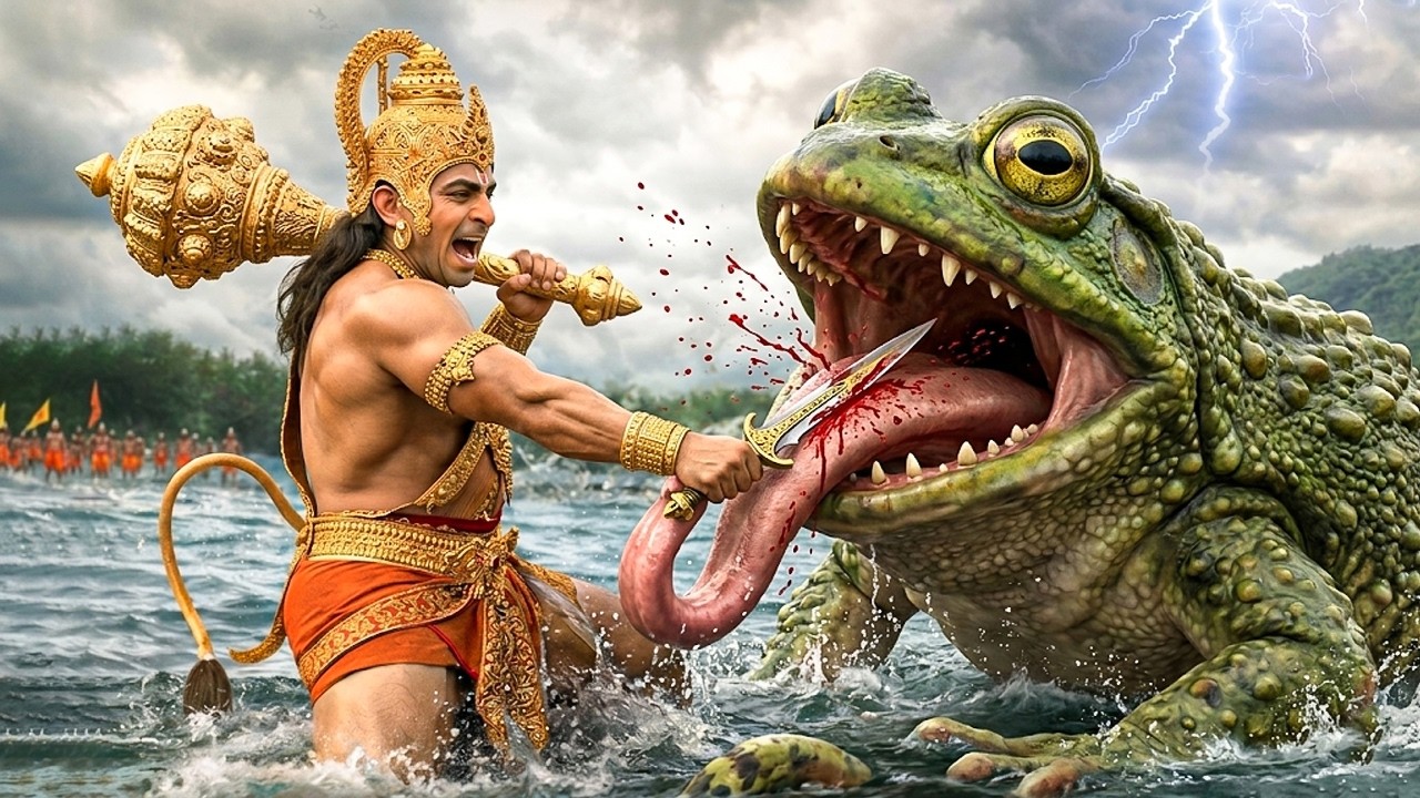 मेंढासुर तेरी जीभ आज मुख से अलग कर दूंगा,वध करूँगा | Mahabali Hanuman | #hanuman