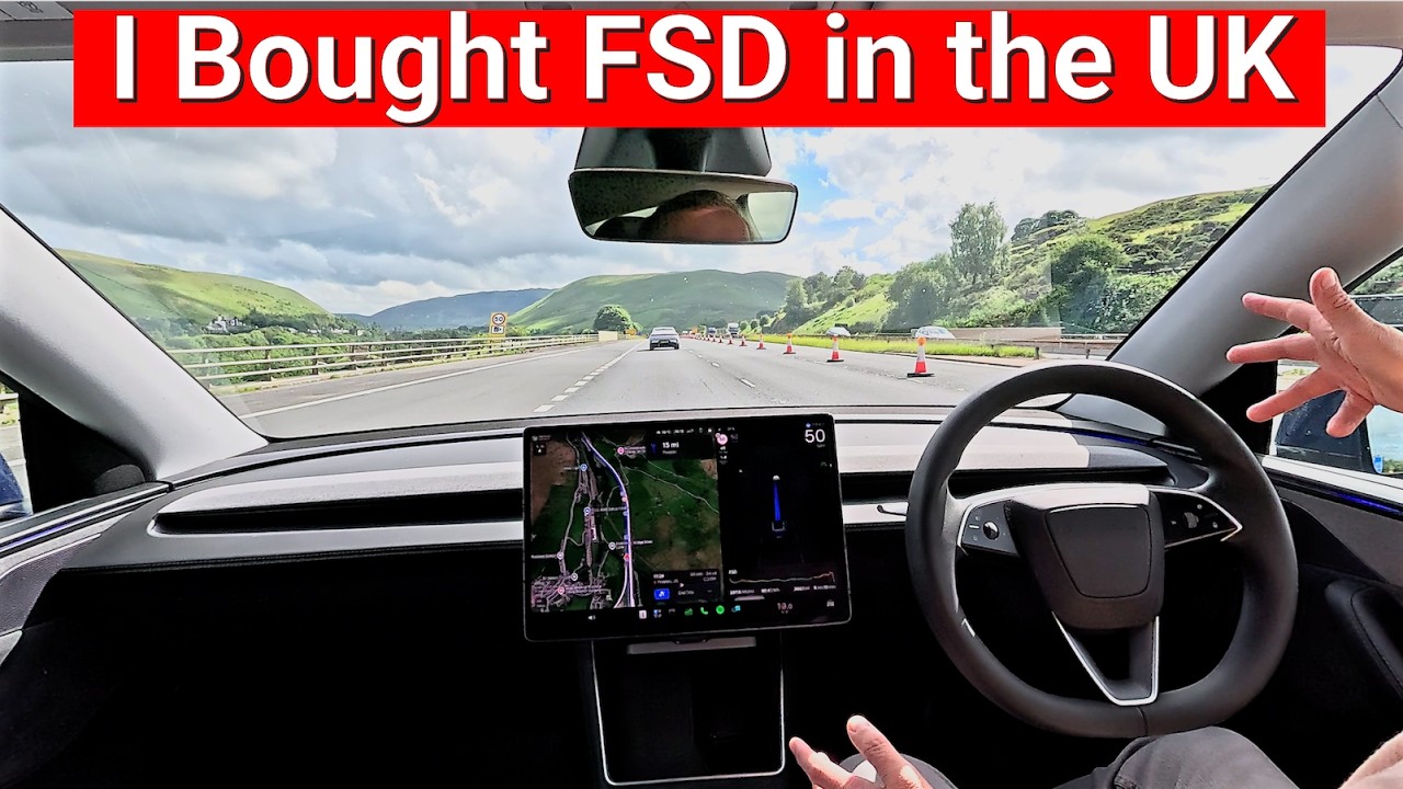 За &pound;99 можно включить FSD в Великобритании &mdash; берем мою Tesla в поездку и тестируем ее