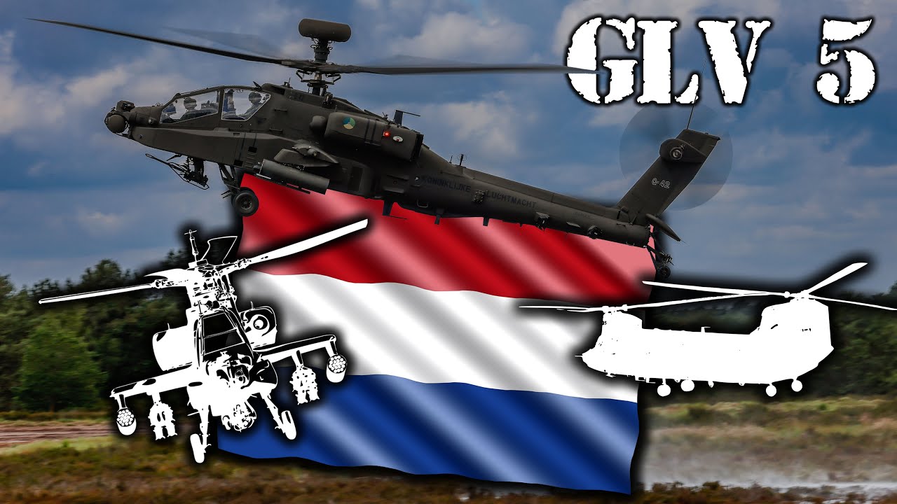 RNLAF CH-47F Chinook and AH-64E training in the GLV5 (Netherlands)