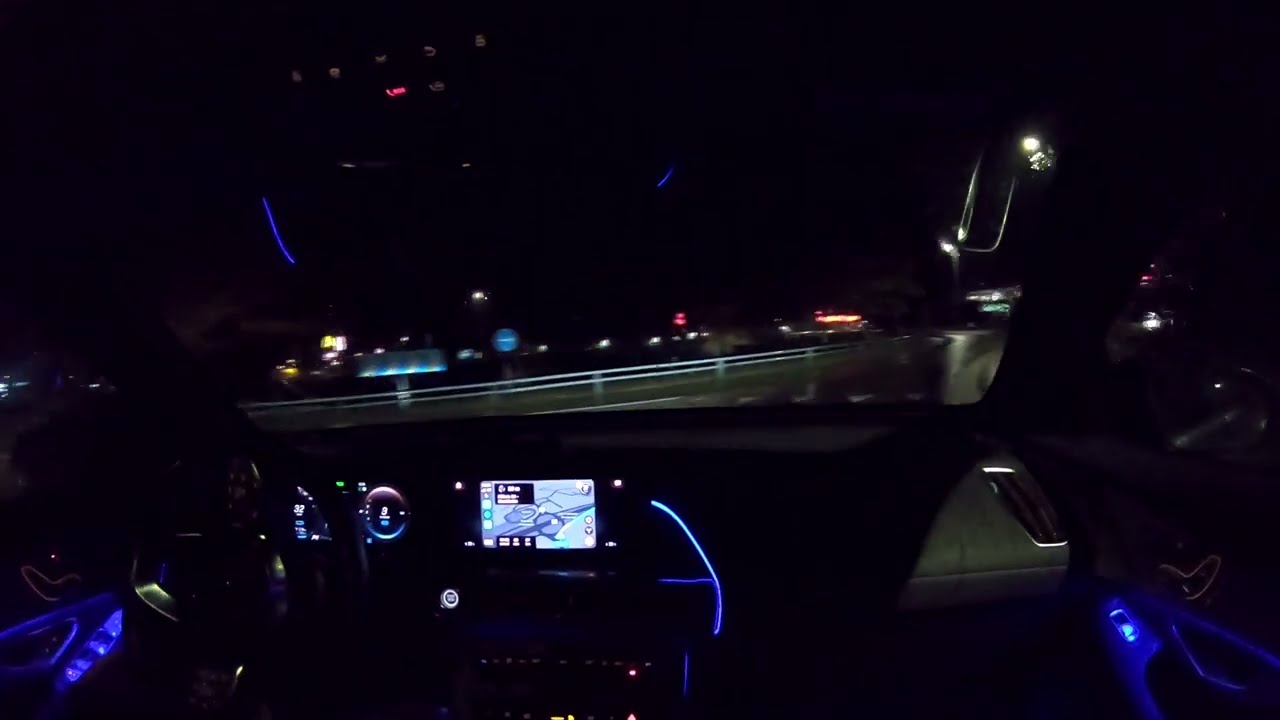 ASMR Rainy Highway Driving in Mercedes EQC (Binaural Audio)
