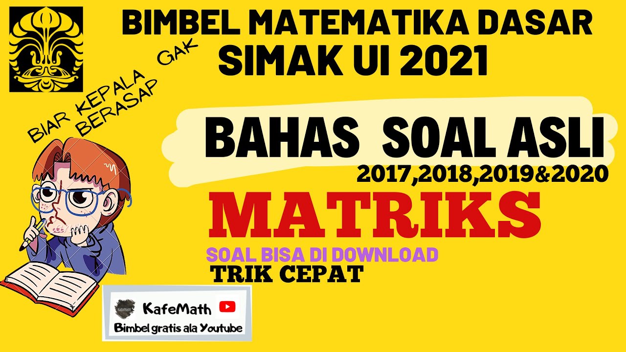 BAHAS SOAL MATDAS SIMAK UI||MATRIKS