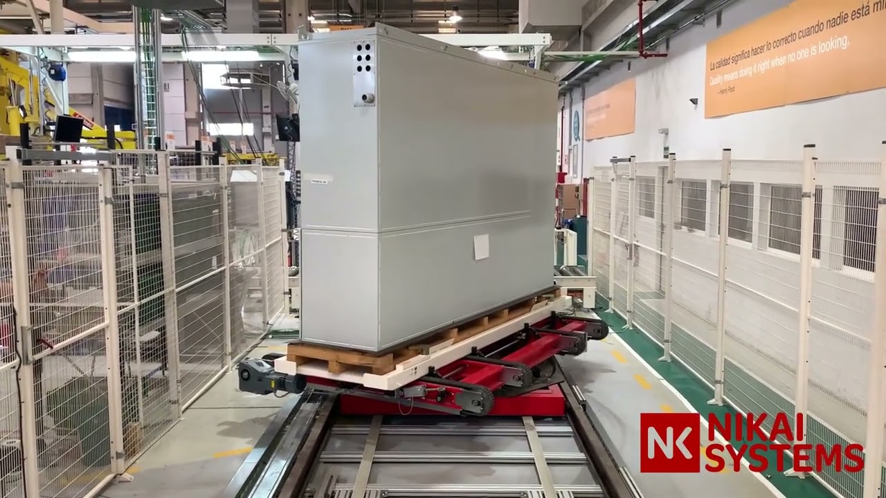 Assembly line for electric cabinets