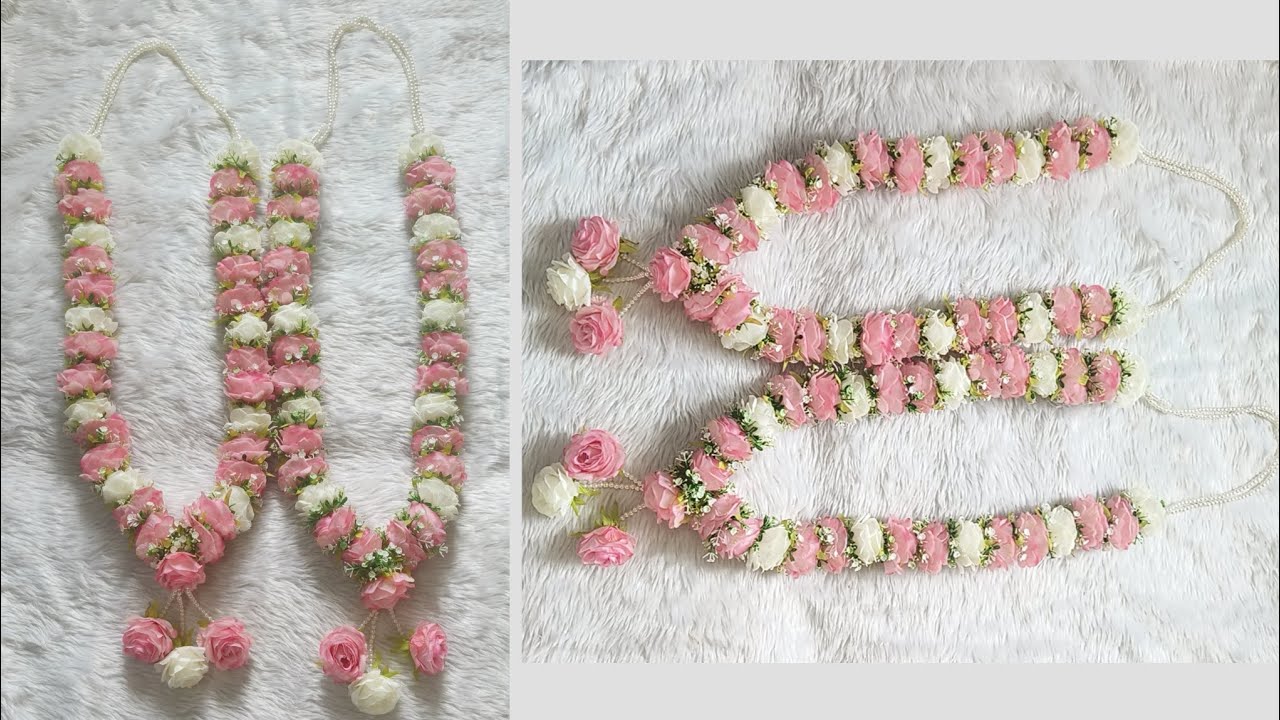 How to Make Varmala at home|How to make wedding garland at home|Artificial Varmala|ArtificialGarland