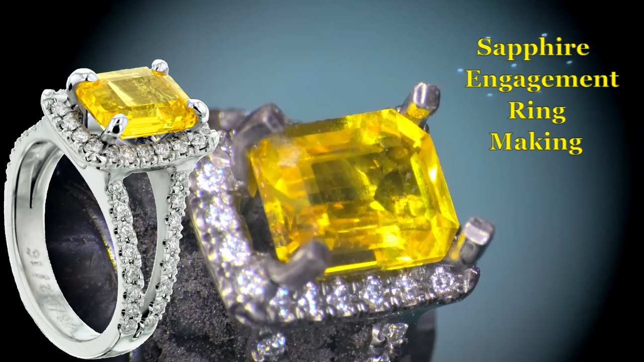 💍  ЖЕЛТЫЙ ПРОЦЕСС ИЗГОТОВЛЕНИЯ САПФИРА И БРИЛЛИАНТА