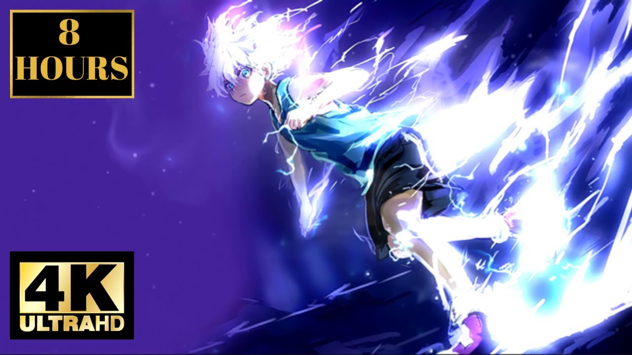 Manga Anime Girl Screensaver Wallpaper Background 8 HOURS 4K with music