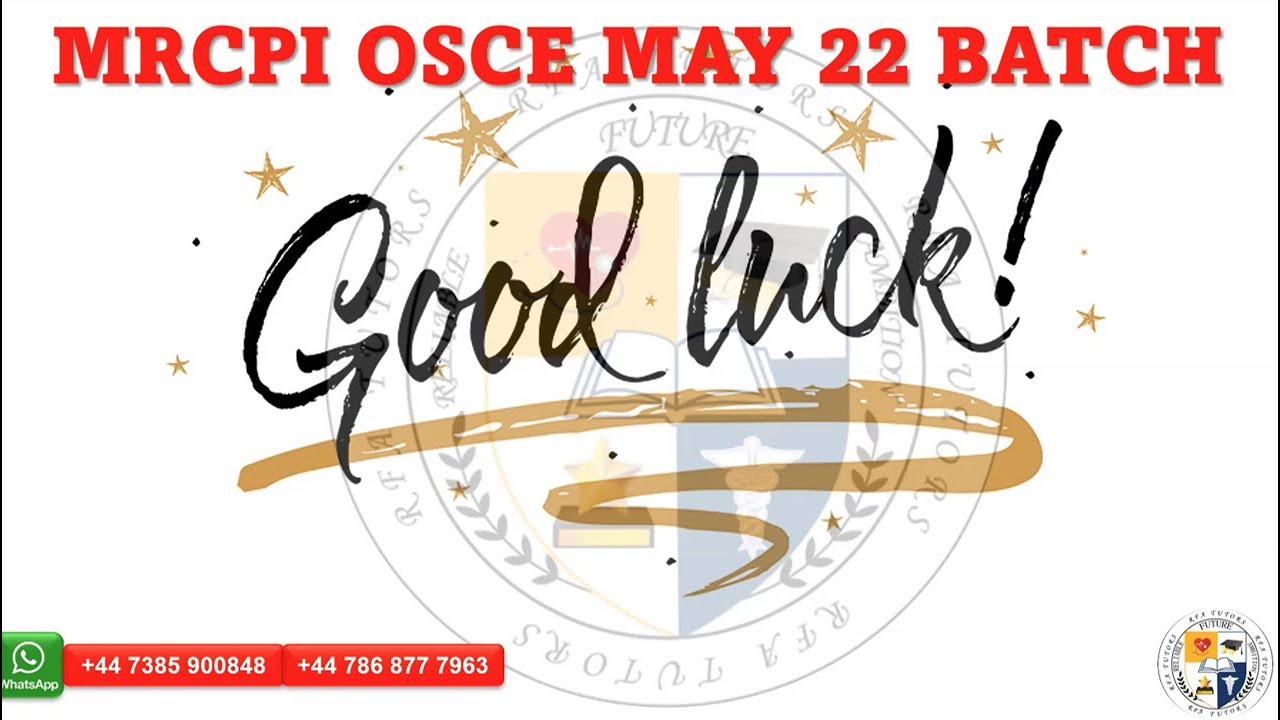 PSYCHOLOGICAL BOOSTER MRCPI OSCE