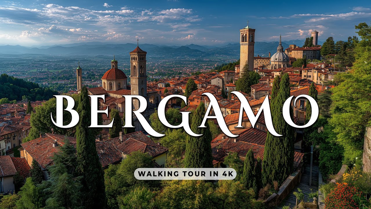 Walking Through Bergamo’s Most Beautiful Streets | 4K60fps – with Captions