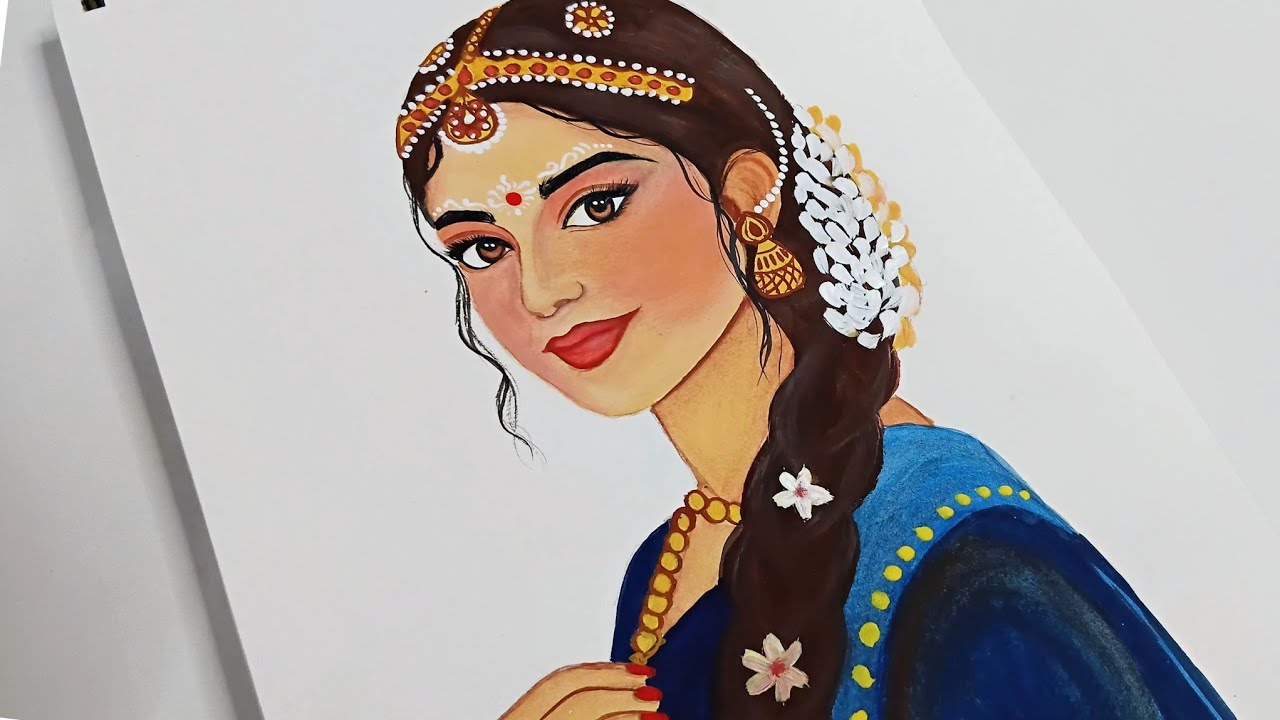 Radha Rani drawing ✨️ | How to draw Radha Rani | step by step tutorial 