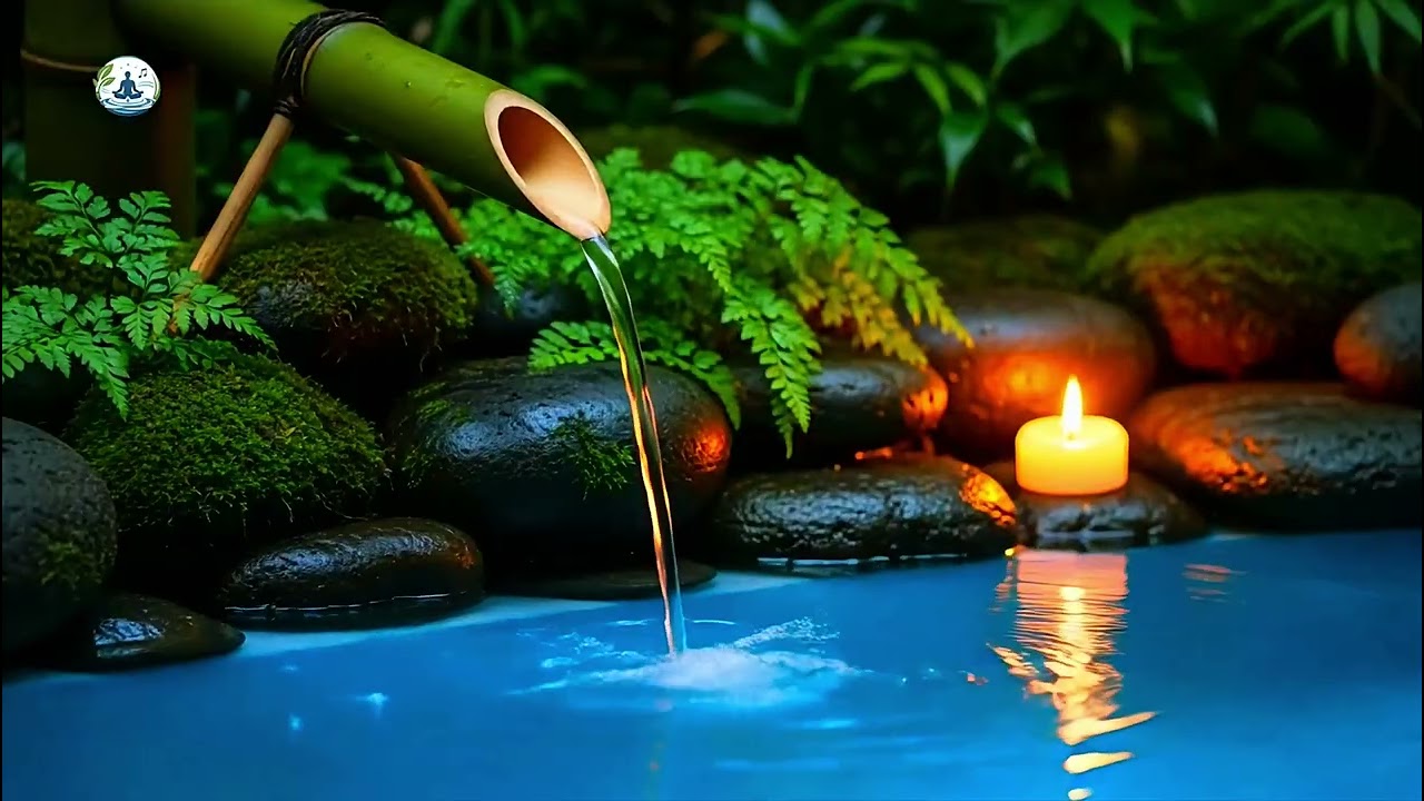 Relaxation Therapy Night Sleep with Piano Music & Water #relaxingpiano