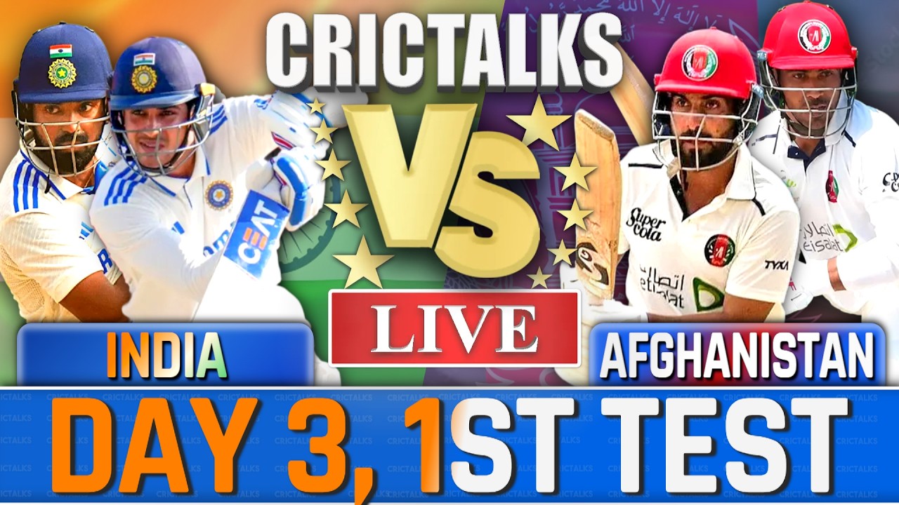 Live: IND vs AFG, Day 3, 1st Test Cricket Live Match Today, Scores, Commentary India vs Afghanistan