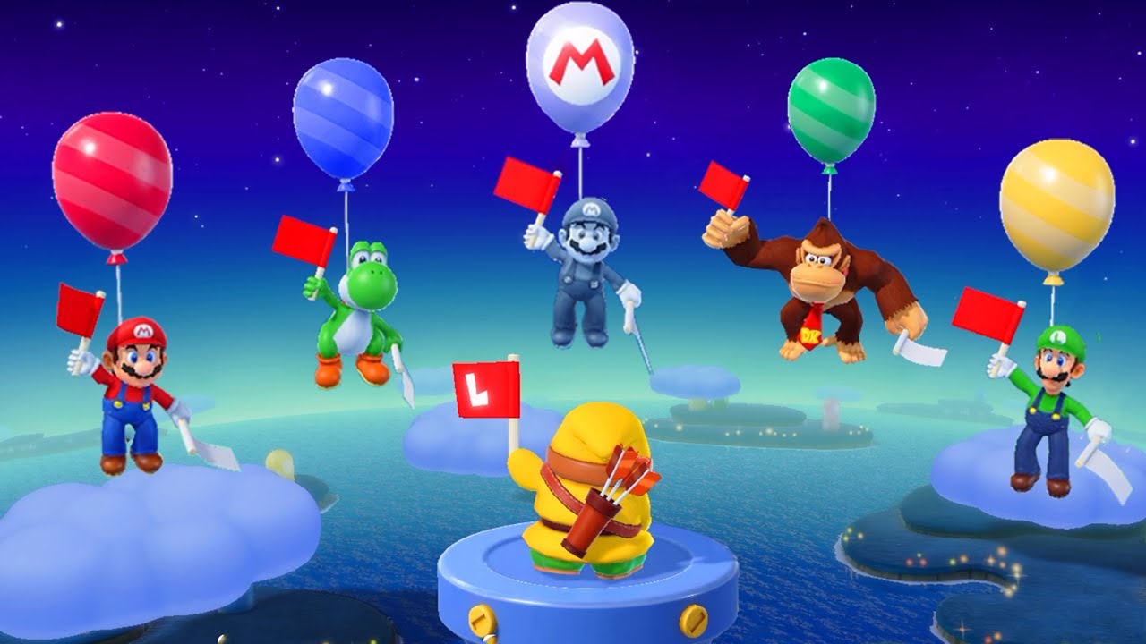 Super Mario Party Jamboree - All Minigames - Mario vs Peach vs Yoshi vs Waluigi